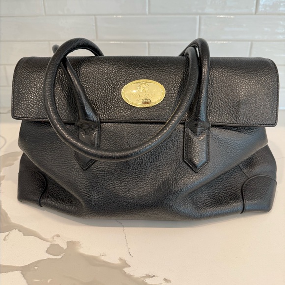 Roberto Cavalli Black Pebbled Leather Shoulder Bag - Picture 4 of 12